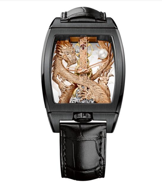 Luxury Men Replica Corum Bridges Golden Bridge Dragon B113/02352 watch